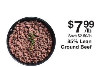 Fairway Store Market 85% lean ground beef offer