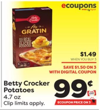 Weis Markets Betty crocker potatoes offer