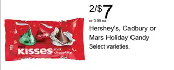 Walgreens Hershey's ,Cadbury or Mars Holiday Candy offer