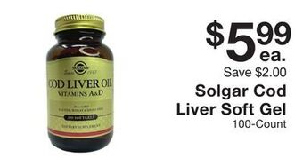 Fairway Store Market Solgar cod liver soft gel offer