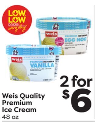 Weis Markets Weis quality premium ice cream offer