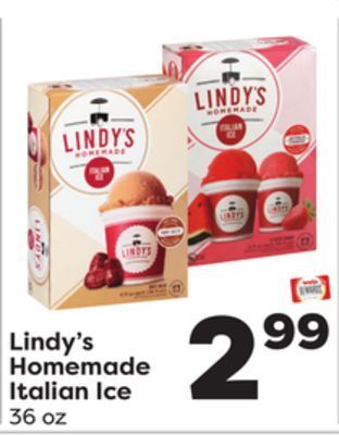 Weis Markets Lindy's homemade italian ice offer