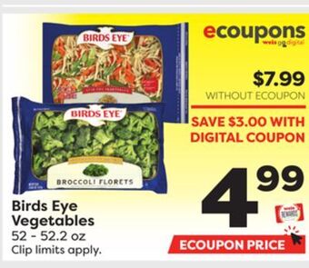 Weis Markets Birds eye vegetables offer