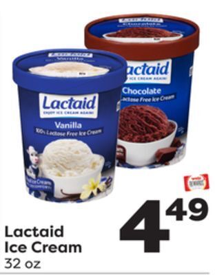 Weis Markets Lactaid ice cream offer