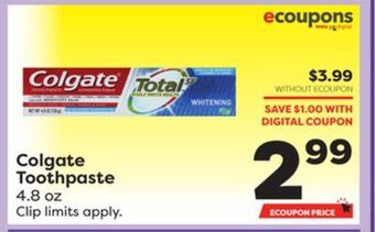 Weis Markets Colgate toothpaste offer