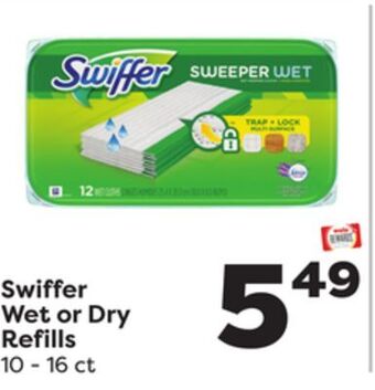 Weis Markets Swiffer wet or dry refills offer