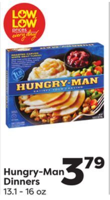 Weis Markets Hungry-man dinners offer
