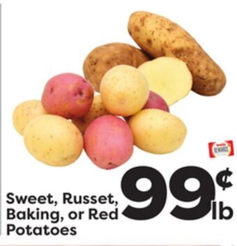Weis Markets Sweet, russet, baking, or red potatoes offer