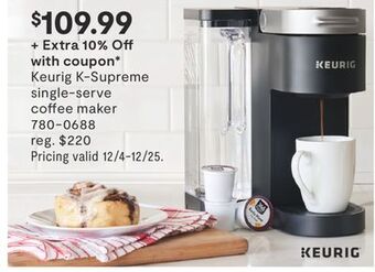 JC Penney Keurig k-supreme single-serve coffee maker offer