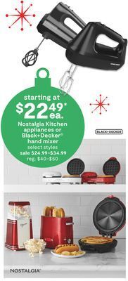 JC Penney Nostalgia kitchen appliances or black+decker® hand mixer offer
