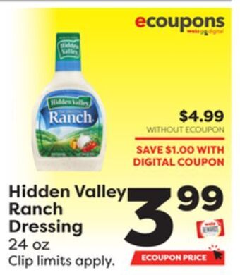 Weis Markets Hidden valley ranch dressing offer