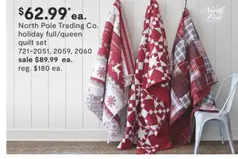 JC Penney North pole trading co. holiday full/queen quilt set offer