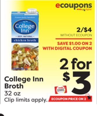 Weis Markets College inn broth offer