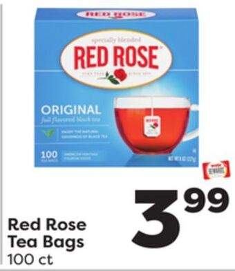 Weis Markets Red rose tea bags offer