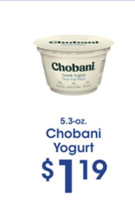 Price Rite Chobani yogurt offer