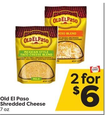 Weis Markets Old el paso shredded cheese offer