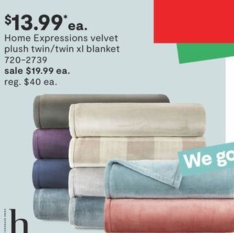 JC Penney Home expressions velvet plush twin/twin xl blanket offer