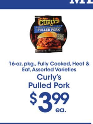 Price Rite Curly's pulled pork offer