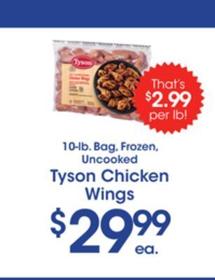 Price Rite Tyson chicken wings offer