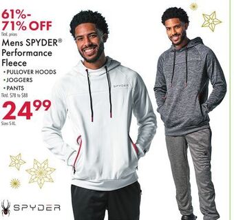 Boscov's Mens spyder® performance fleece offer
