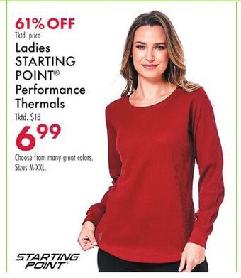Boscov's Ladies starting point® performance thermals offer