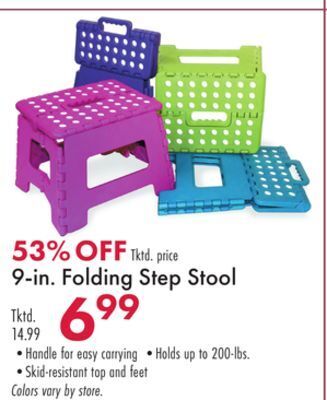 Boscov's 9-in. folding step stool offer