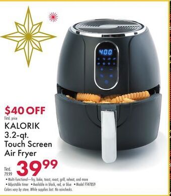 Boscov's Kalorik 3.2-qt. touch screen air fryer offer