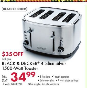 Boscov's Black & decker® 4-slice silver 1500-watt toaster offer