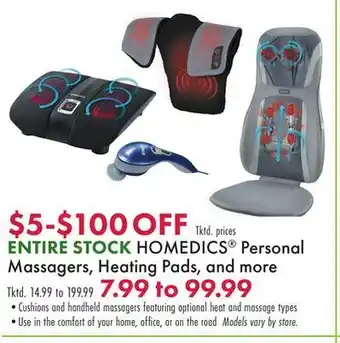 Boscov's Entire stock homedics® personal massagers, heating pads, and more offer