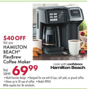 Boscov's Hamilton beach® flexbrew coffee maker offer
