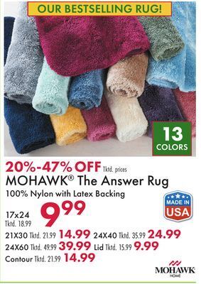 Boscov's Mohawk® the answer rug offer