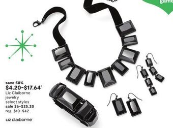 JC Penney Liz claiborne jewelry offer