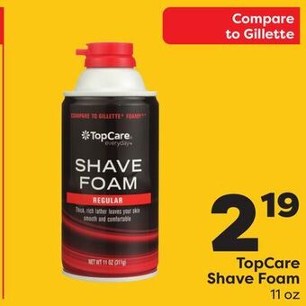 Weis Markets Topcare shave foam offer