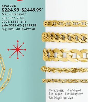 JC Penney Men's bracelet‡ offer