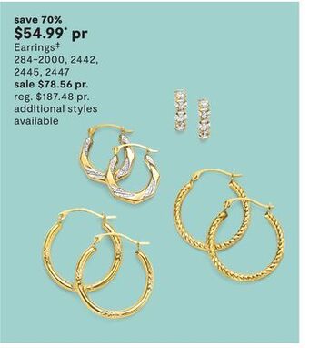 JC Penney Earrings‡ offer