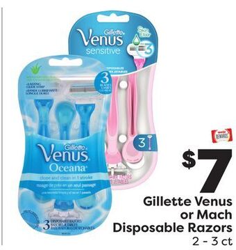 Weis Markets Gillette venus or mach disposable razors offer