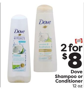 Weis Markets Dove shampoo or conditioner offer