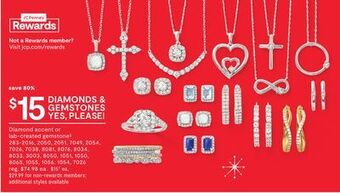 JC Penney Diamond accent or lab-created gemstone§ offer