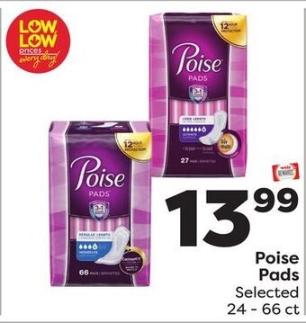 Weis Markets Poise pads offer
