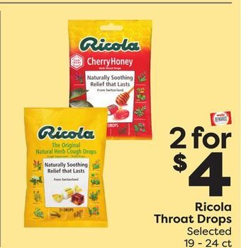 Weis Markets Ricola throat drops offer