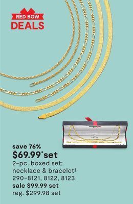JC Penney 2-pc. boxed set necklace & bracelet§ offer
