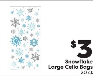Weis Markets Snowflake large cello bags offer
