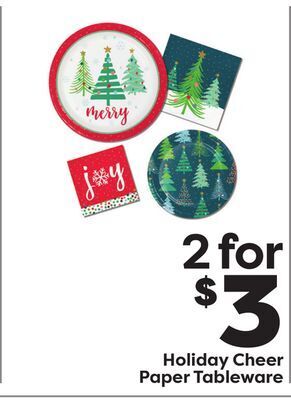 Weis Markets Holiday cheer paper tableware offer
