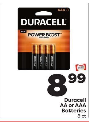 Weis Markets Duracell aa or aaa batteries offer