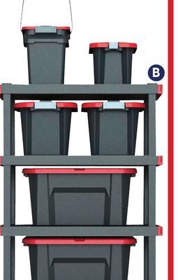 Lowe's 5-tier 72-in h x 40-in w x 24-in d plastic shelving unit offer