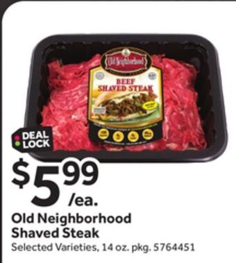 Stop&Shop Old neighborhood shaved steak offer