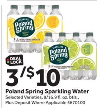 Stop&Shop Poland spring sparkling water offer