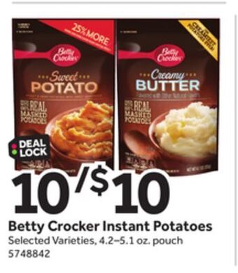 Stop&Shop Betty crocker instant potatoes offer