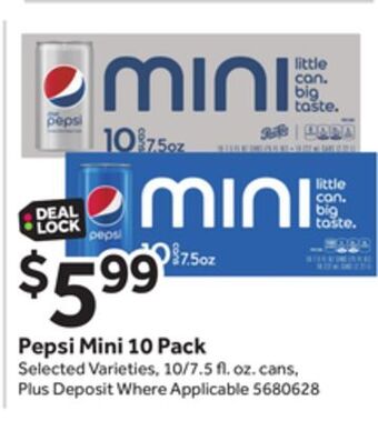 Stop&Shop Pepsi mini 10 pack offer