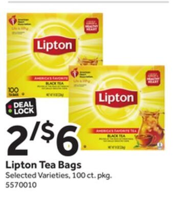 Stop&Shop Lipton tea bags offer